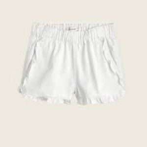 J Crew Crewcuts Girls' ruffle pull-on short in soft chino